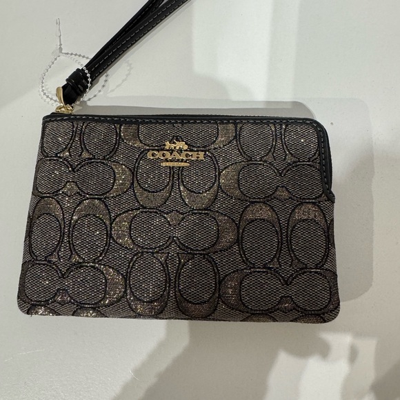Coach Signature Brown Wristlet - Picture 3 of 5